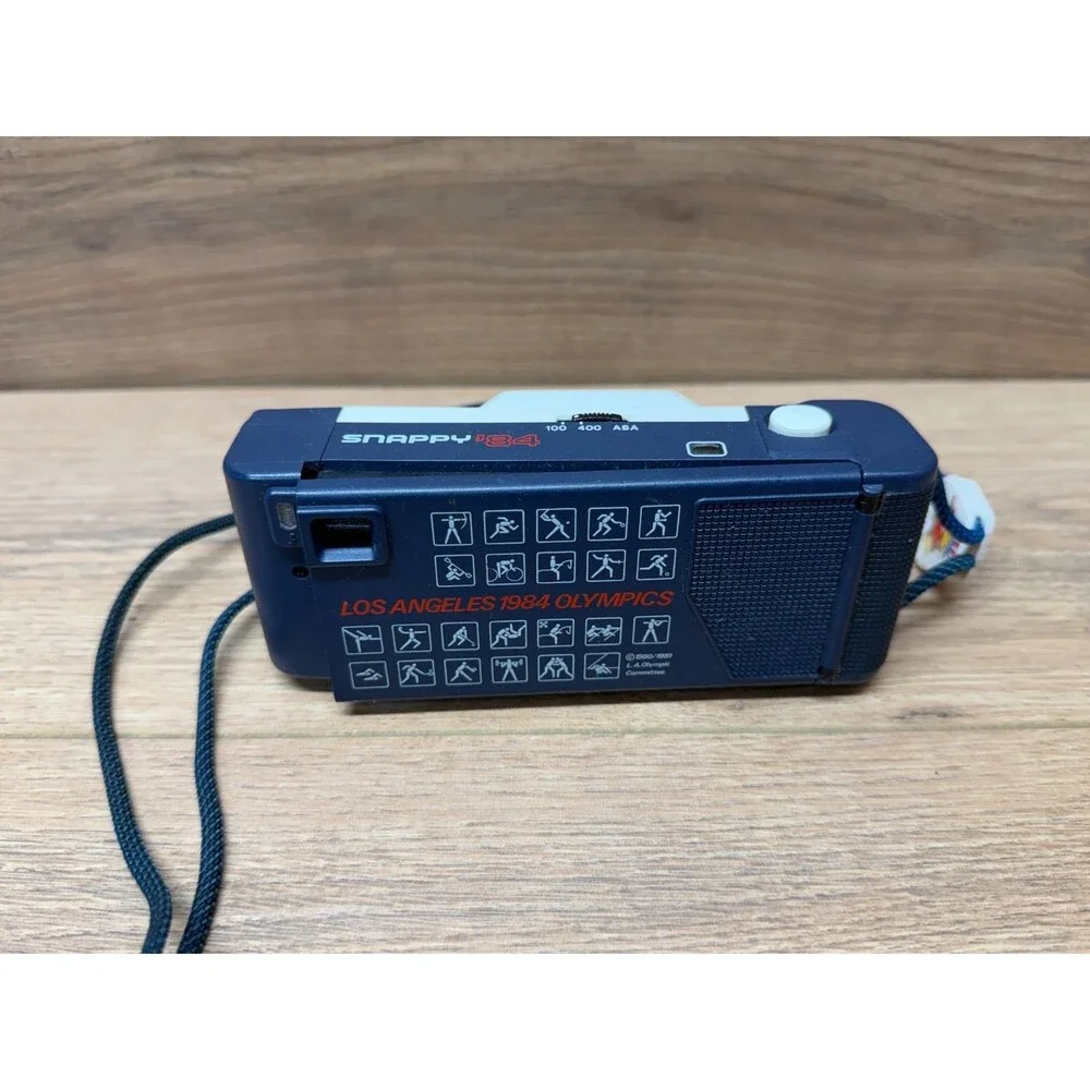 Pair of Canon Snappy '84 35mm Film Cameras LA Olympic 1984 Japan